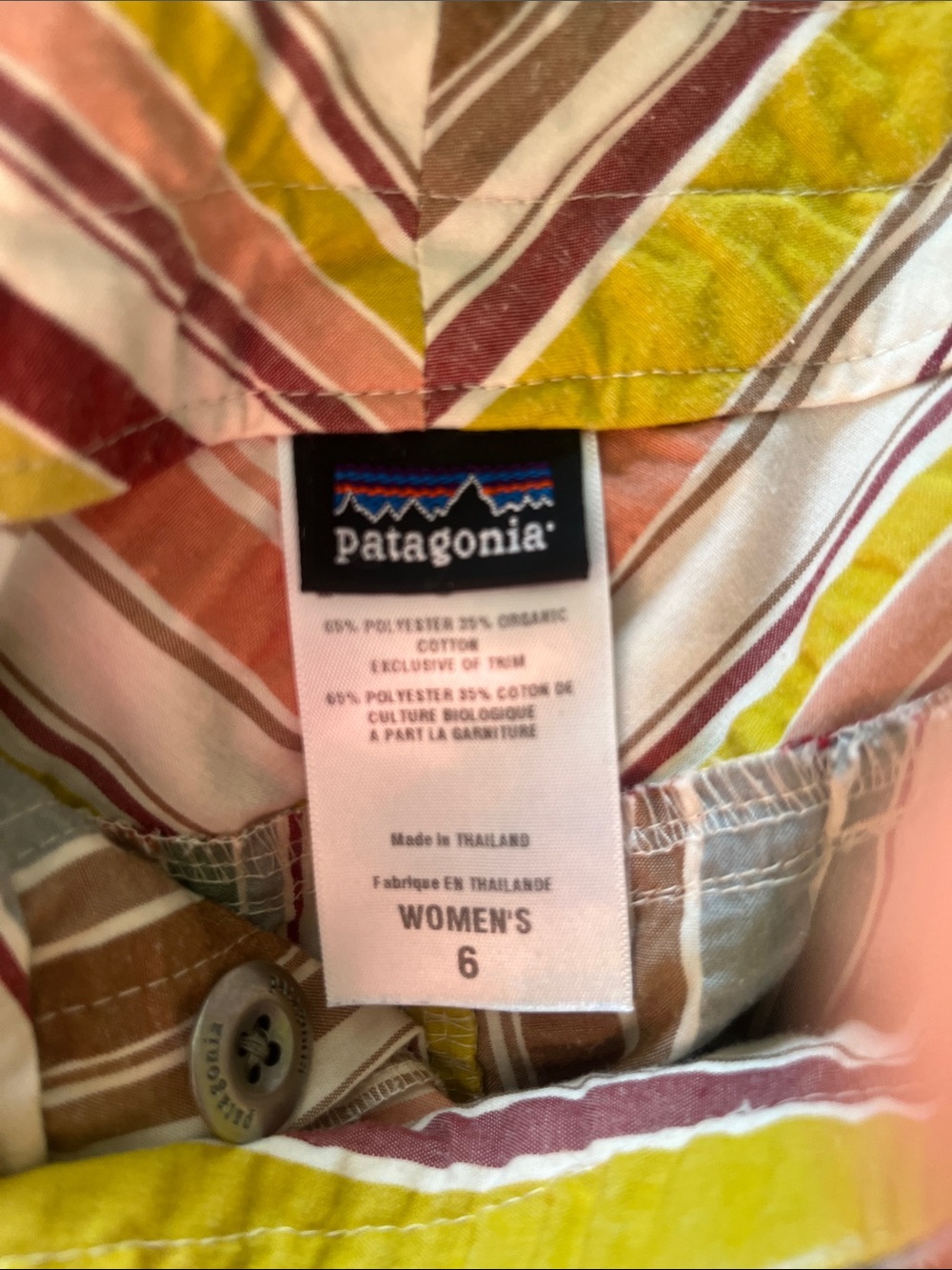 Patagonia Multicolor Striped Mini Skirt - Yellow, Pink, Green, Brown - Picture 2 of 3